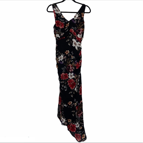 NICHOLAS Drape Front Ruched Floral Print Dress - Picture 8 of 16